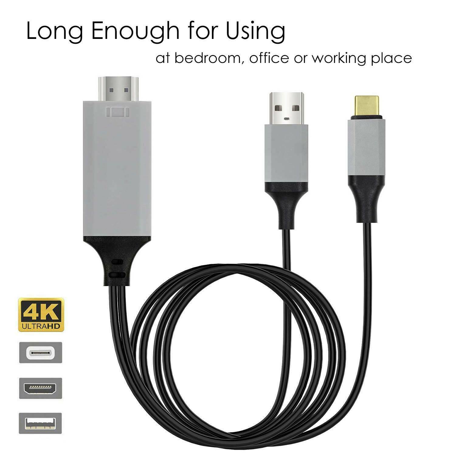 iTEQ Plug Play 2m 4k type c  to Tv Hdmi HDTV AV TV Cable android Samsung smart phone iTEQ Plug Play 2m 4k type c  to Tv Hdmi HDTV AV TV Cable android Samsung smart phone